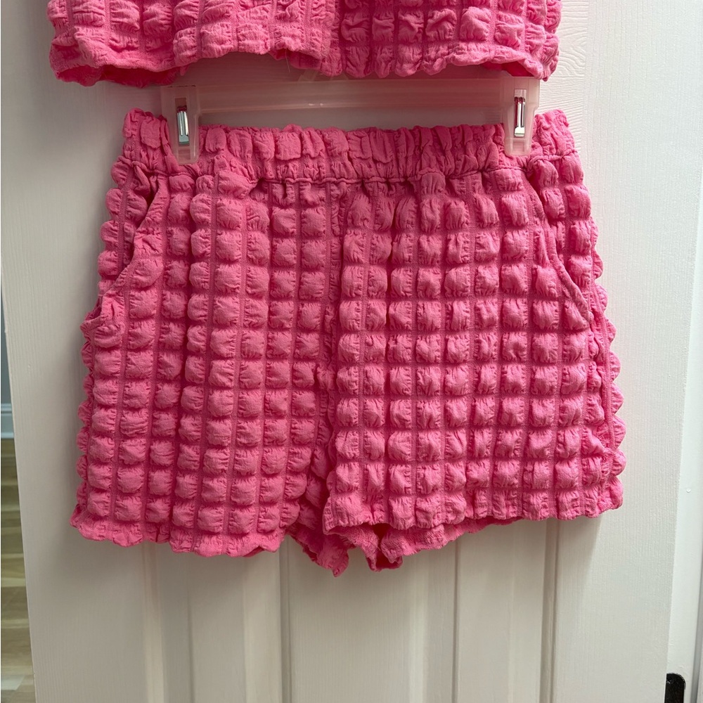 Pink Textured Two-Piece Set - Picture 4 of 5